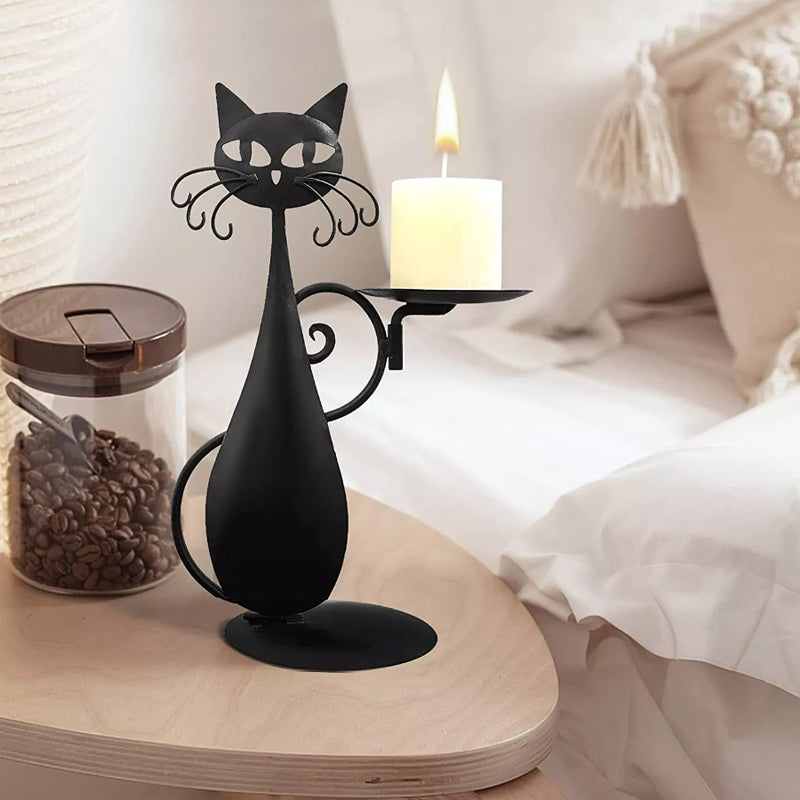 Black Cat Candle Holder | Skanto