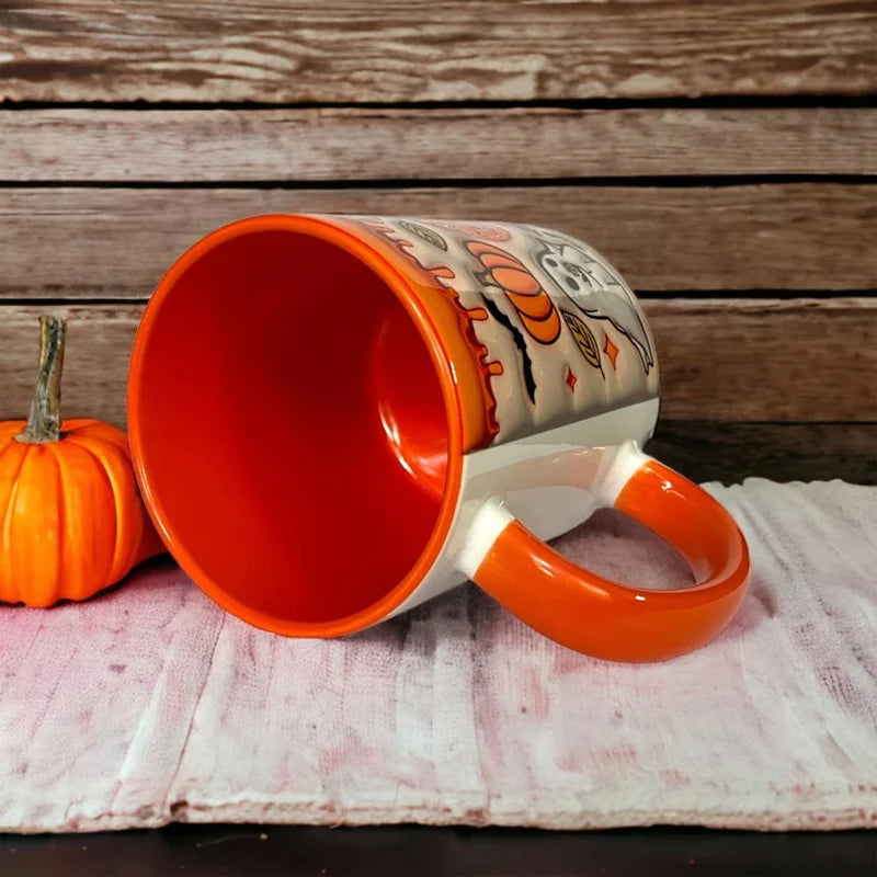 Skanto | Pumpkin Coffee Mug with Ghost