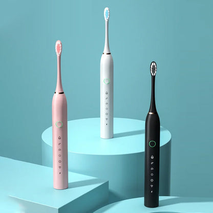 Skanto | Sonic Electric Toothbrush | 6 Modes & IPX7 Waterproof | White, Black, Pink