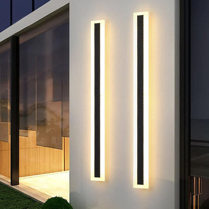 Skanto | Minimalist Extended Rod Shape 1-Light LED Acrylic Outdoor Waterproof Wall Lamp