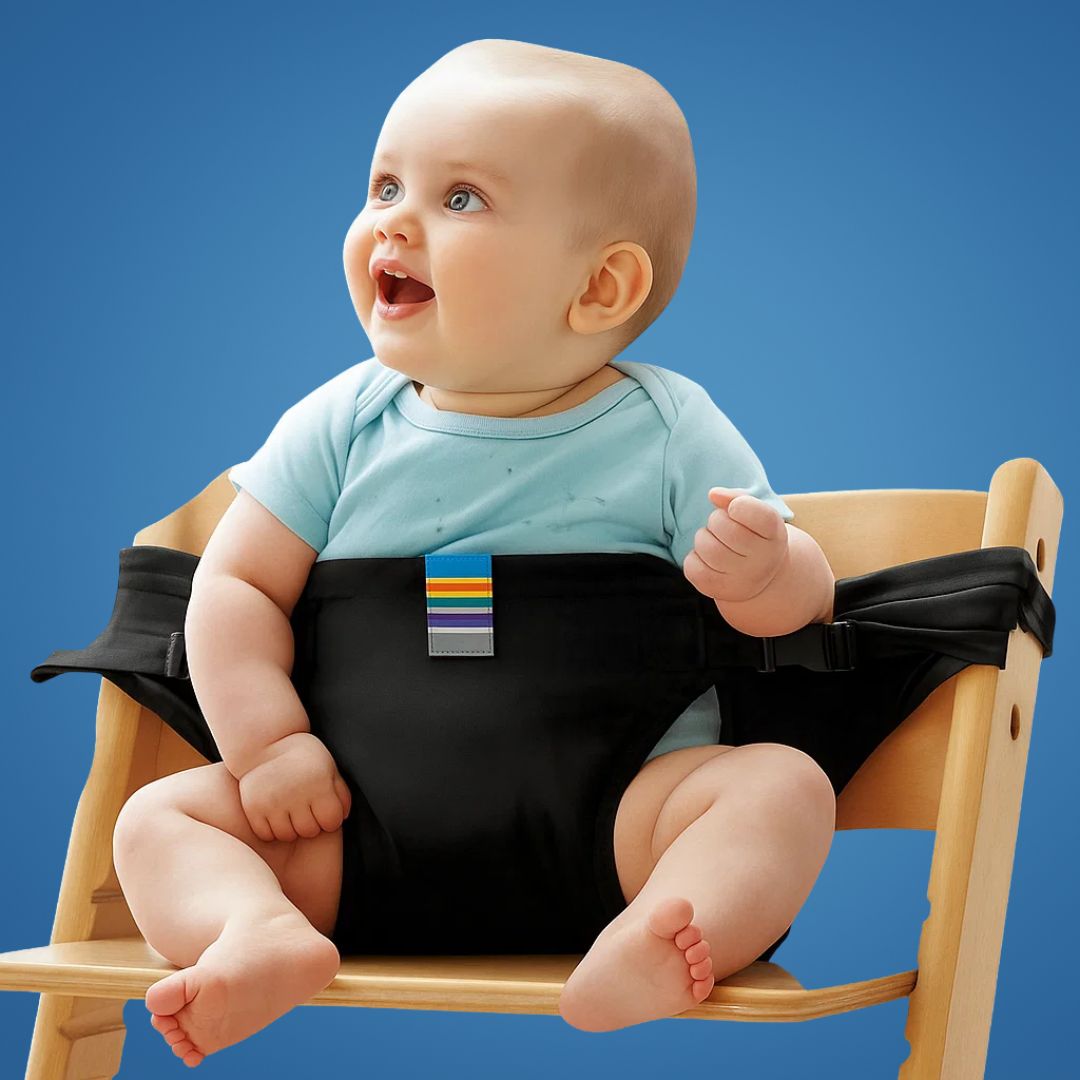 SeatGuard | Baby Chair Harness – Secure Adjustable Fit – Breathable Cotton Fabric – Portable Dining Safety Solution for Travelling Parents Kalsten
