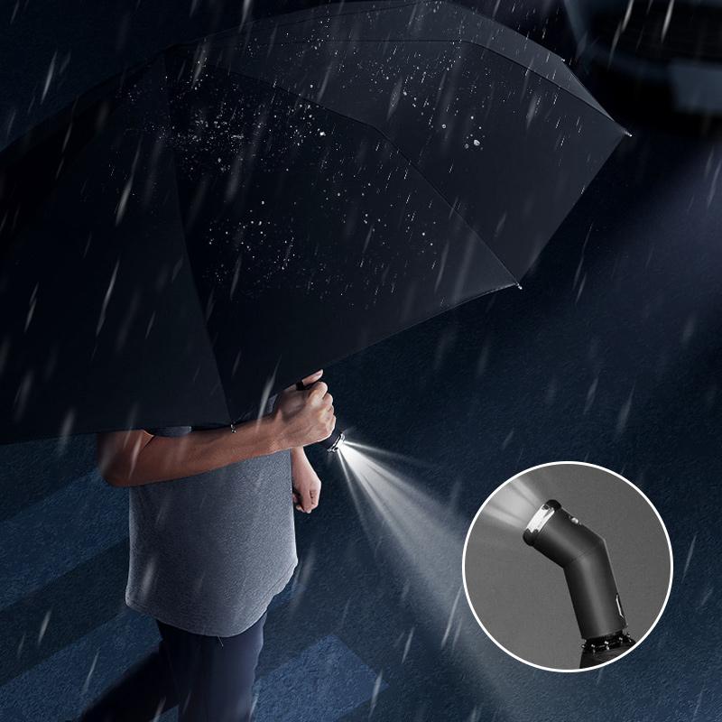 Windproof parasol and umbrella with LED | Bowlift