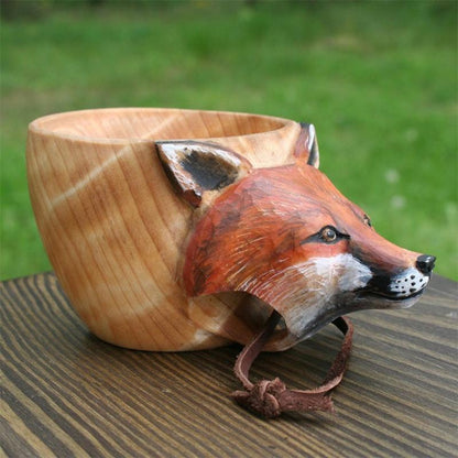 Skanto | Hand-Carved Wooden Head Mug
