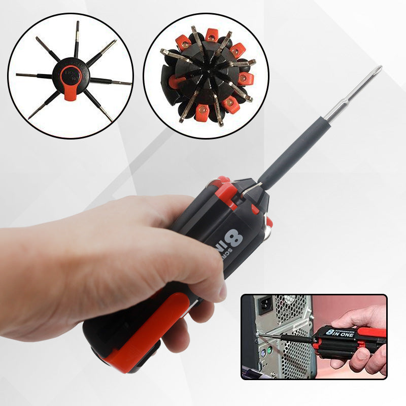 BowLift | 8 Screwdrivers in 1 Tool with Worklight and Flashlight