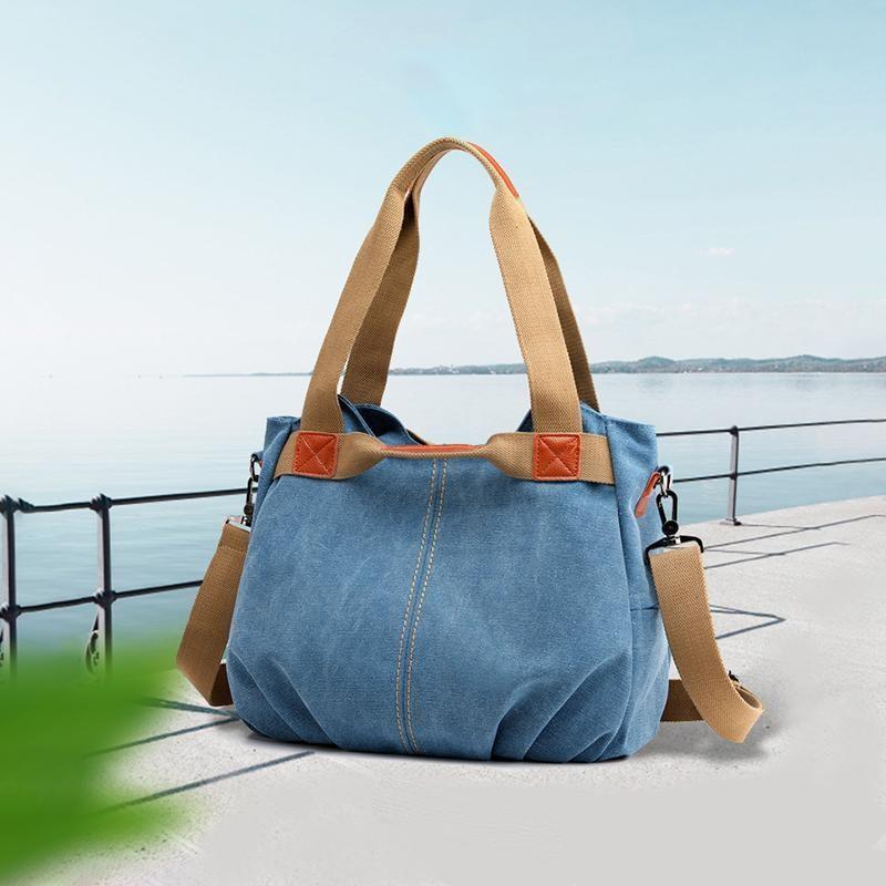 Canvas Shoulder Bag with Large Capacity | Karnz