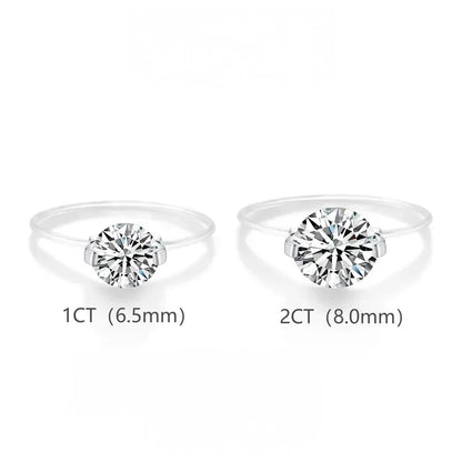 BowLift | S925 1-2 Carat Moissanite Invisible Band Ring