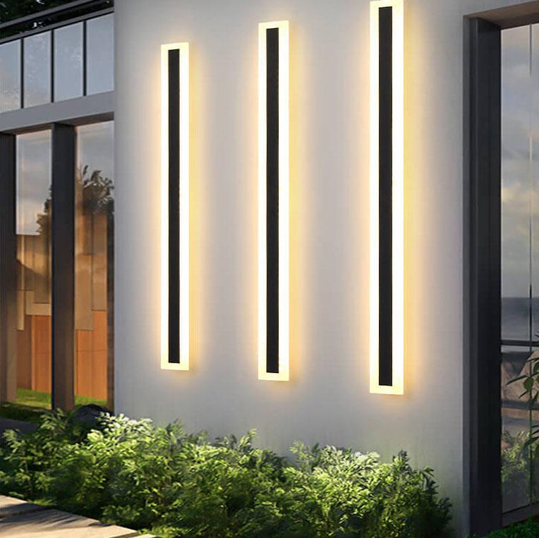 Skanto | Minimalist Extended Rod Shape 1-Light LED Acrylic Outdoor Waterproof Wall Lamp