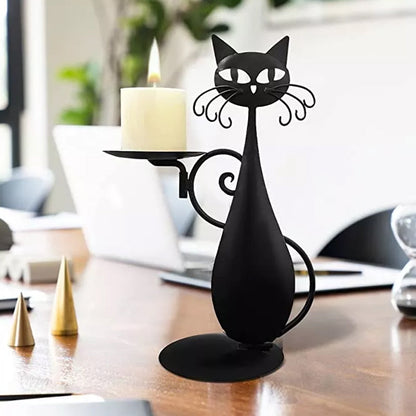 Black Cat Candle Holder | Skanto
