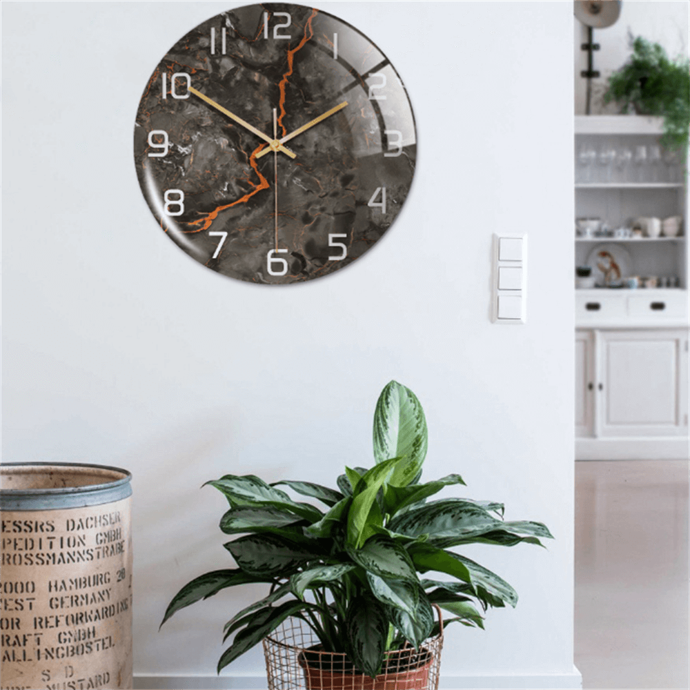 BowLift | Stylish Marble Wall Clock with Silent Mechanism