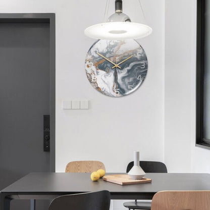 Skanto | Stylish Marble Wall Clock with Silent Mechanism