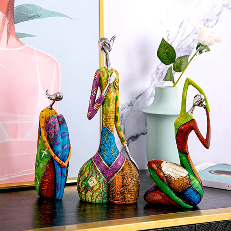Abstract Colorful Woman Statue | Bowlift