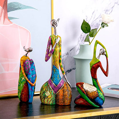 Abstract Colorful Woman Statue | Bowlift