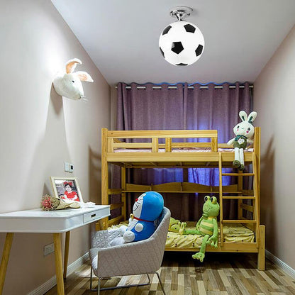 Skanto | SportLume Creative Ceiling Light | Basketball & Soccer Design | Semi-Flush Mount | Glass Lamp