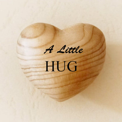 BowLift | Small Pocket Hug Wooden Heart Token