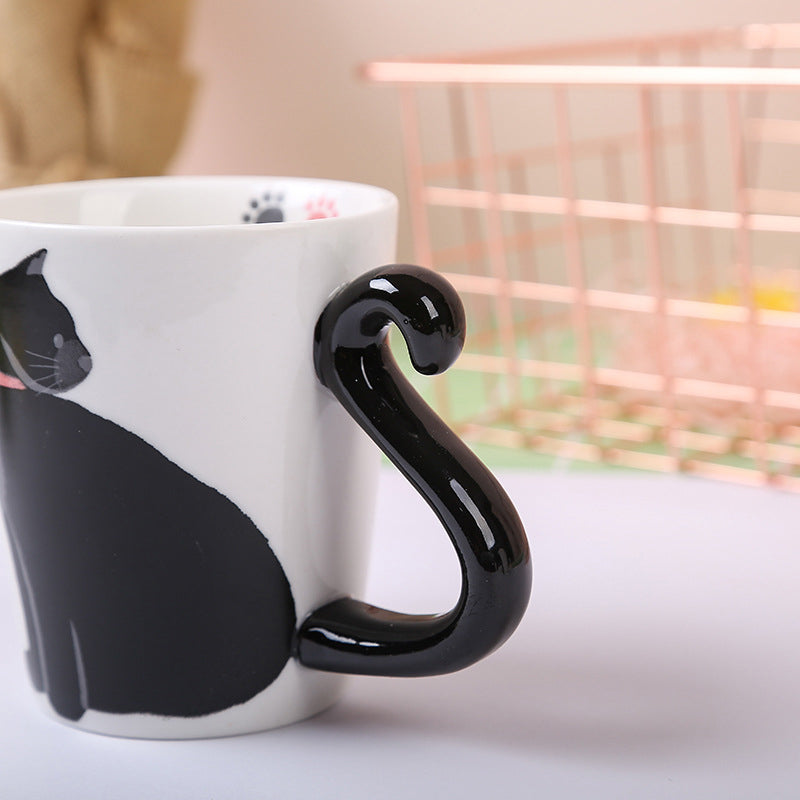 Skanto | Cute Handmade Black Cat Lucky Coffee Mug