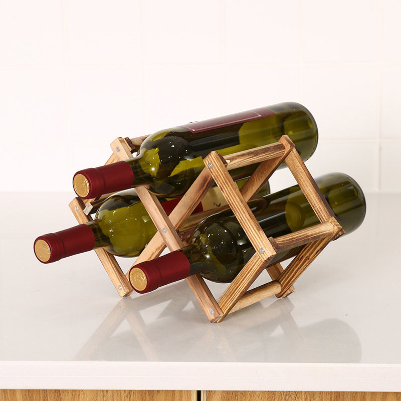 Skanto | Foldable Freestanding Wooden Wine Rack