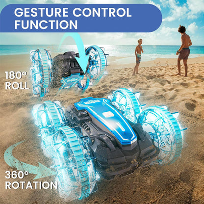 Skanto | RC Land and Water Stunt Car with 2 Remote Controls