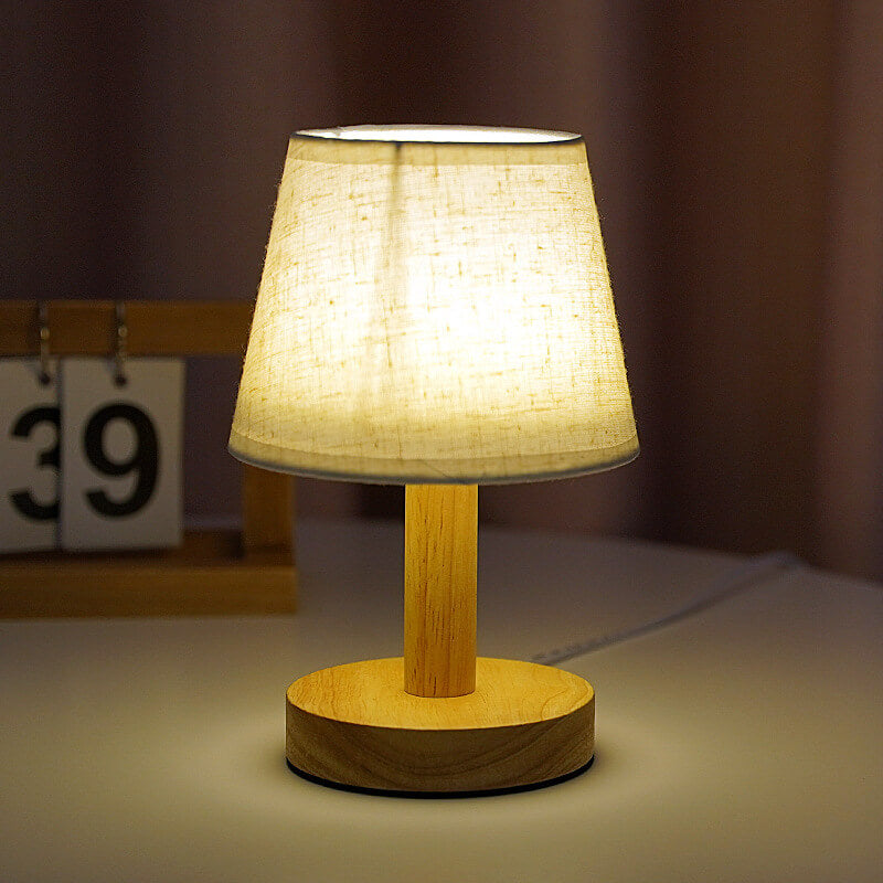 Skanto | Skanto Vintage Linen Lampshade 1-Light LED Table Lamp