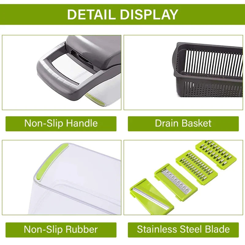 Skanto | 12-in-1 Manual Vegetable Chopper