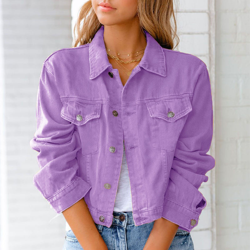 Skanto | 2022 Women's Long Sleeve Casual Jacket Denim Jacket