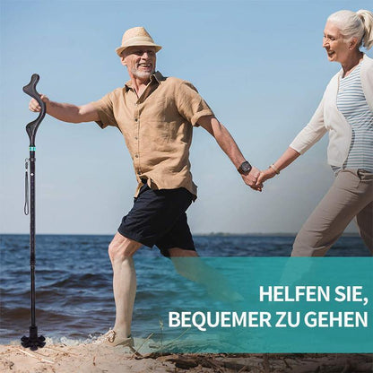 Foldable and retractable walking stick