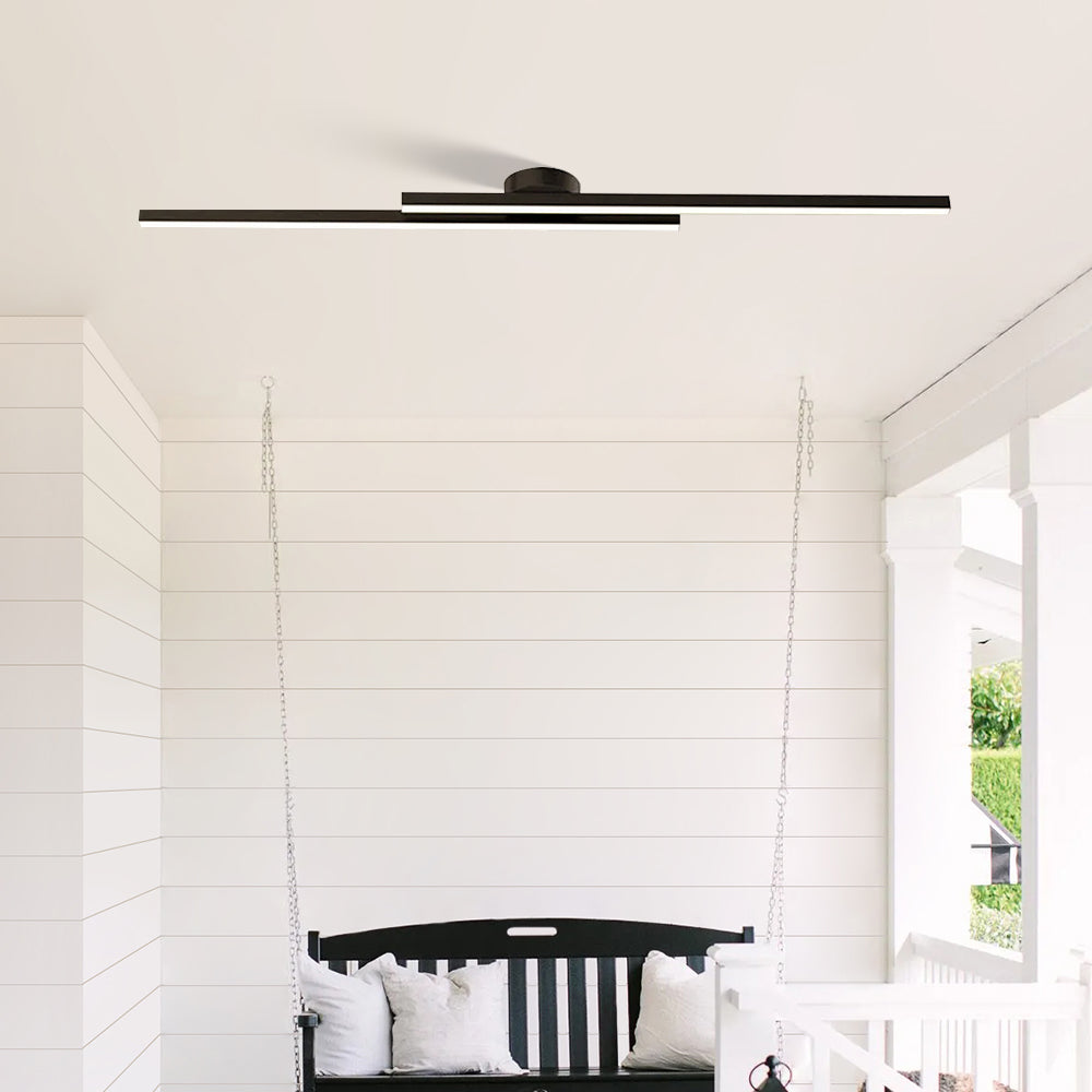 Skanto | Modern Aluminum Semi Flush Mount LED Ceiling Light | Minimalist Design for Living Room, Bedroom & Hallway