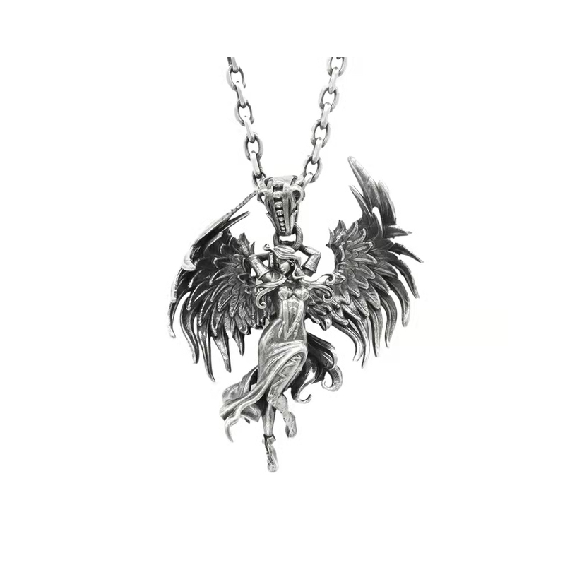 BowLift | Sterling Silver Guardian Angel Pendant Necklace