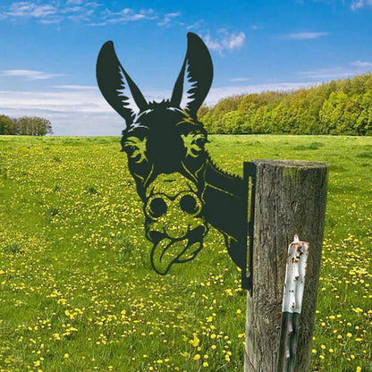 Skanto | Outdoor Garden Farm Peeking Goat Metal Art Indoor Decoration