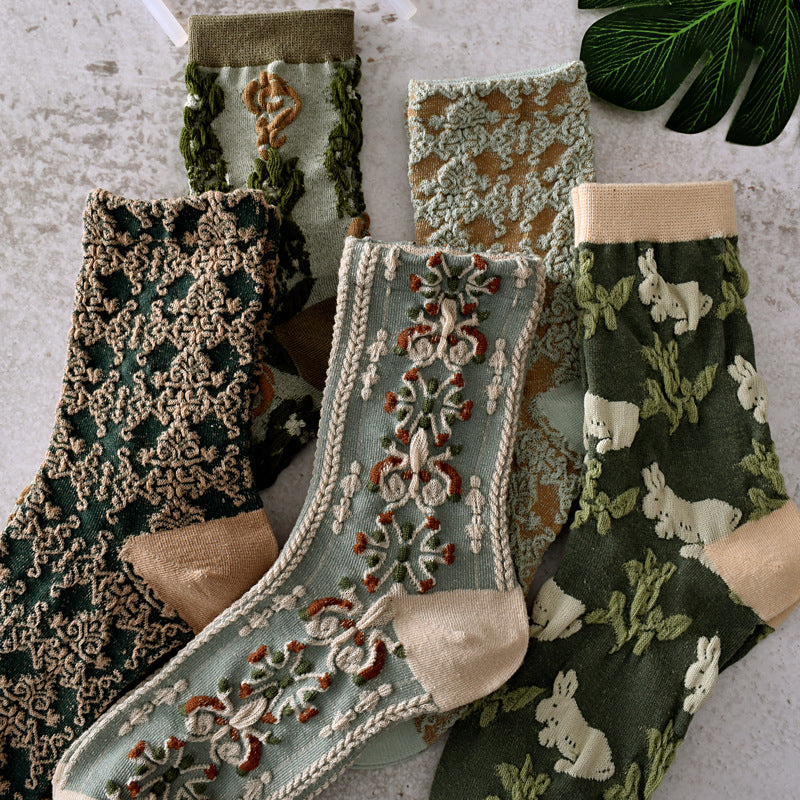 Skanto | Women's Floral Cotton SOCKS