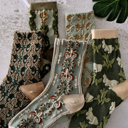 Skanto | Women's Floral Cotton SOCKS