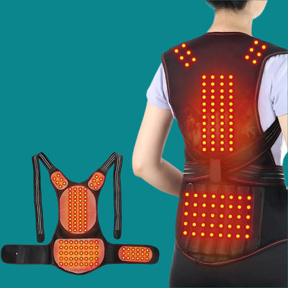 BowLift | Self-Heating Back Support Brace | Adjustable Heated Posture Corrector for Back Pain Relief & Improved Posture