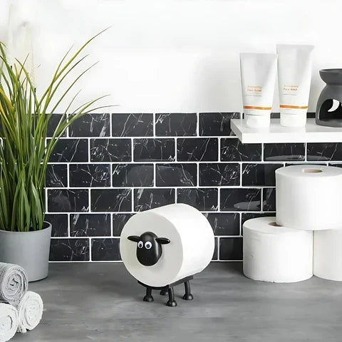 Skanto | Sheep Toilet Paper Holder | Charming, Space-Saving Design for Bathroom Organization & Fun Decor