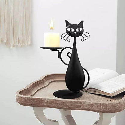 Black Cat Candle Holder | Skanto