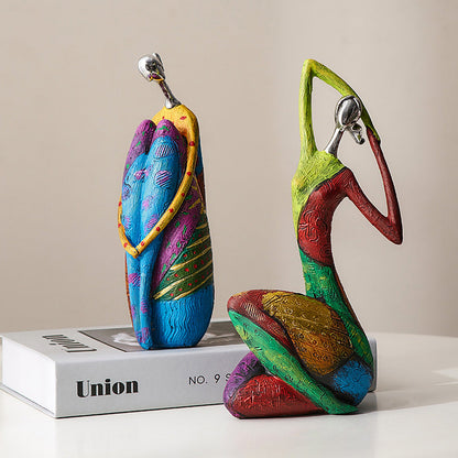 Abstract Colorful Woman Statue | Bowlift
