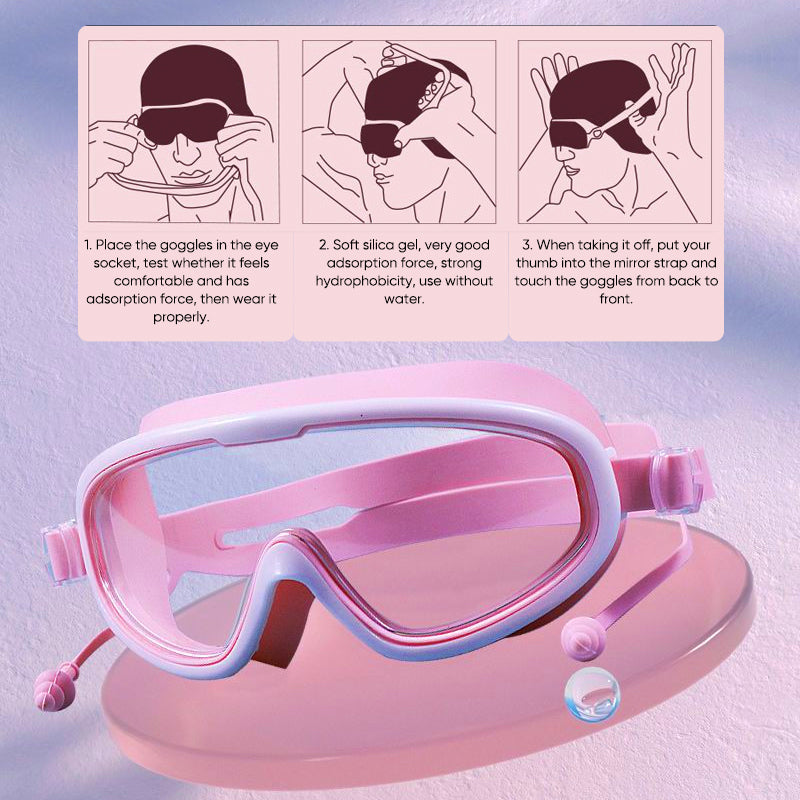 Skanto | HD Large Frame Waterproof and Anti-Fog Swim Goggles