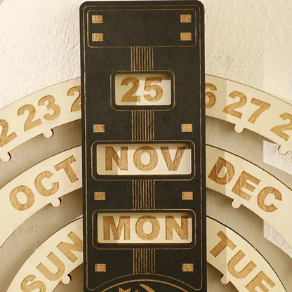 BowLift | Wood Rotating Circular Perpetual Calendar