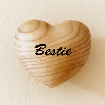 BowLift | Small Pocket Hug Wooden Heart Token