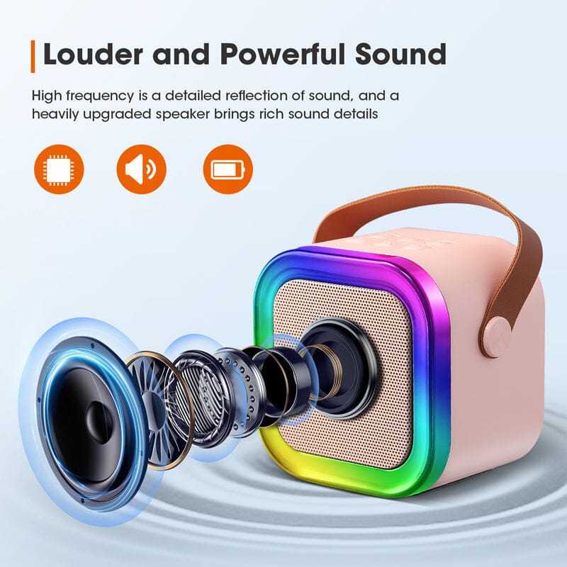 Mini Karaoke Machine with Wireless Microphones | Skanto