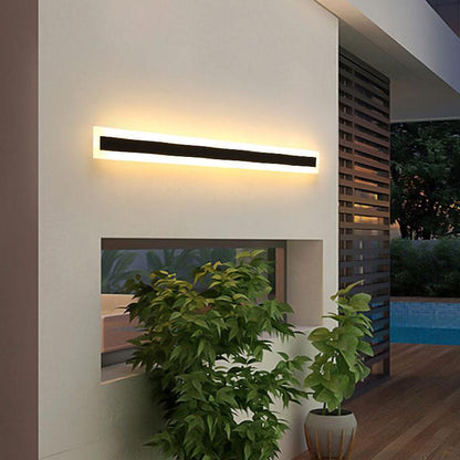 Skanto | Minimalist Extended Rod Shape 1-Light LED Acrylic Outdoor Waterproof Wall Lamp