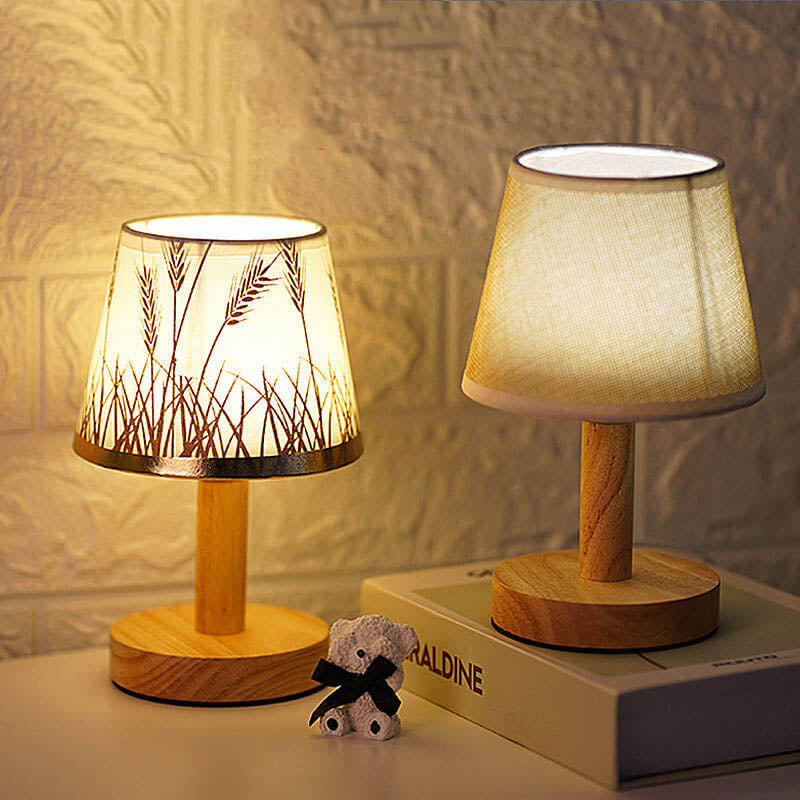 Skanto | Skanto Vintage Linen Lampshade 1-Light LED Table Lamp