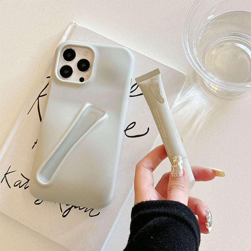 Phone case with lipstick holder