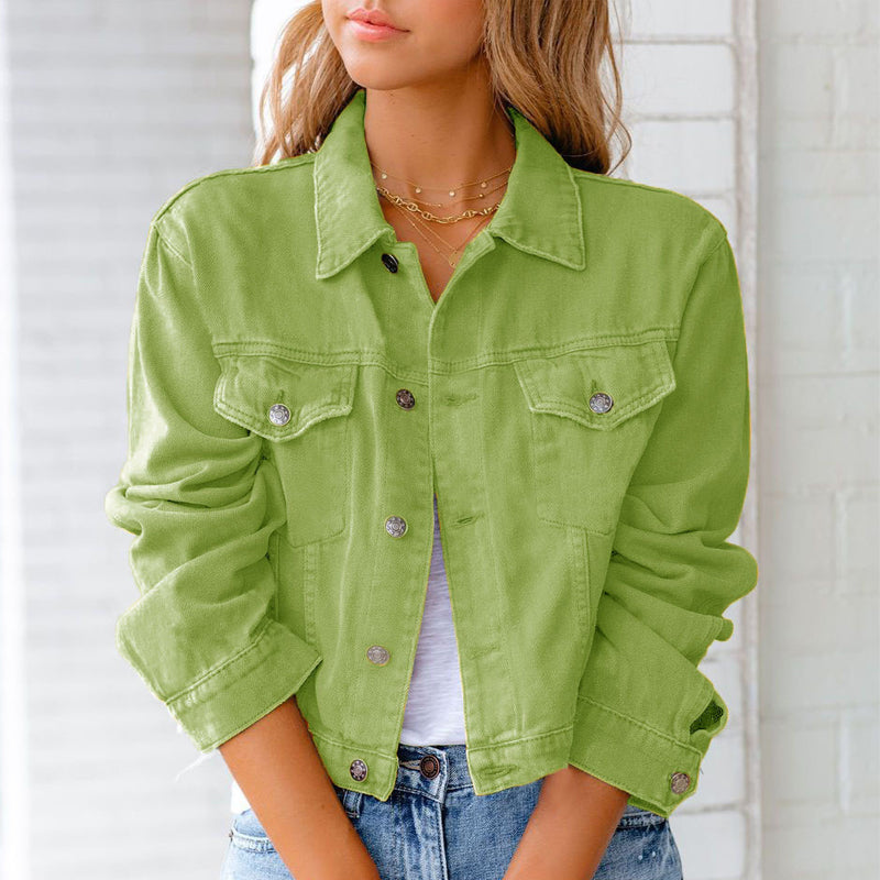 Skanto | 2022 Women's Long Sleeve Casual Jacket Denim Jacket