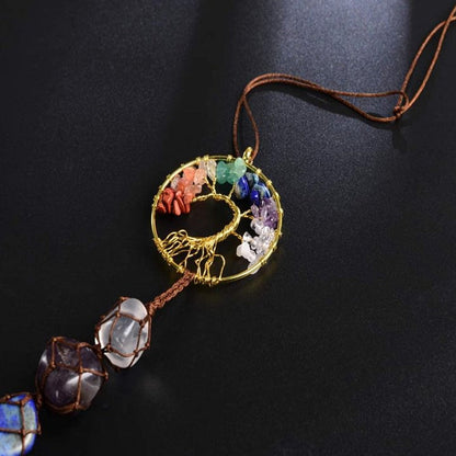 Skanto | 7 Chakra Healing Crystal Tree of Life Decoration