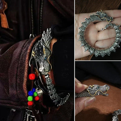 Skanto | Silver Handmade Dragon Chain Bracelet