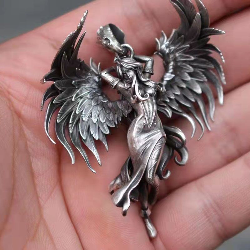 BowLift | Sterling Silver Guardian Angel Pendant Necklace