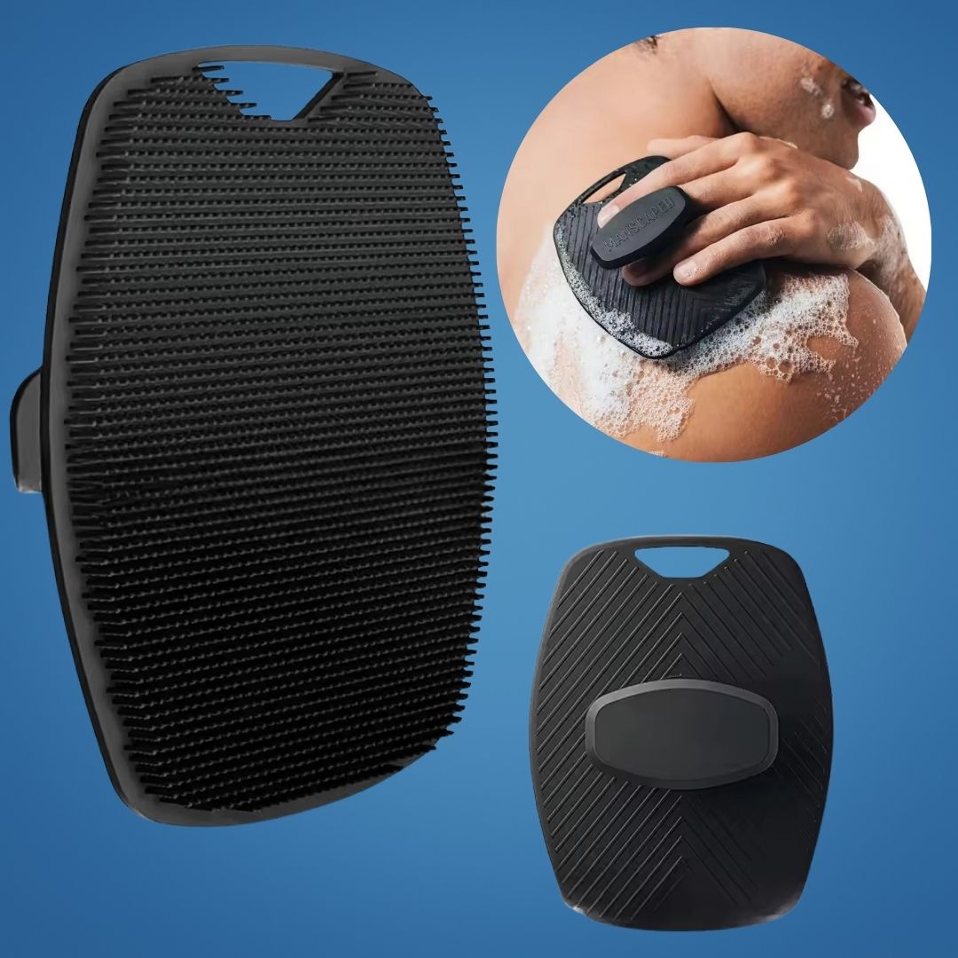 PureGlide | Silicone Body Scrubber – Antimicrobial Exfoliation – Quick-Drying Hygienic Design – Sensitive Skin Shower Use Skanto