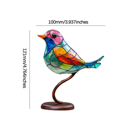 BowLift |Bird on Branch Metal Painted Desktop Ornament