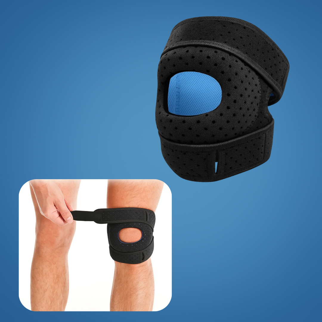 Knee Pain Relief - Breathable Elastic Support - Adjustable Zipper Strap Skanto