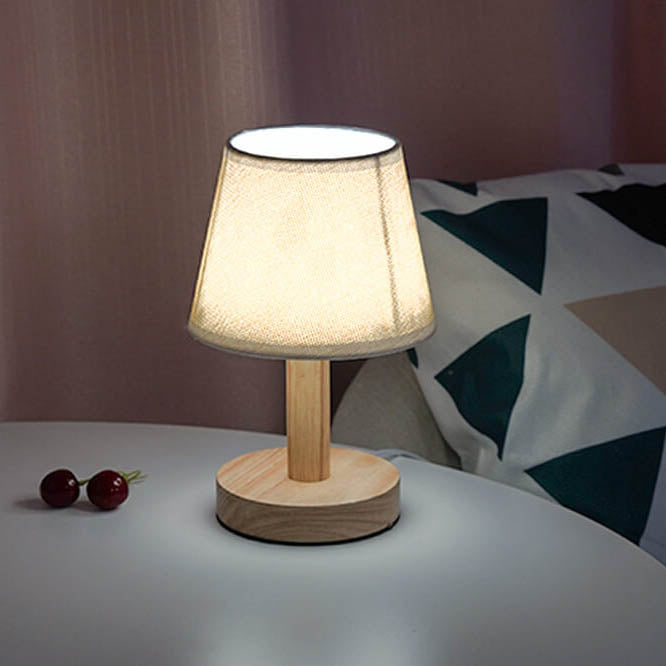 Skanto | Skanto Vintage Linen Lampshade 1-Light LED Table Lamp