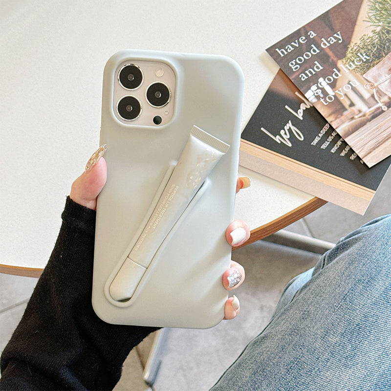 Phone case with lipstick holder